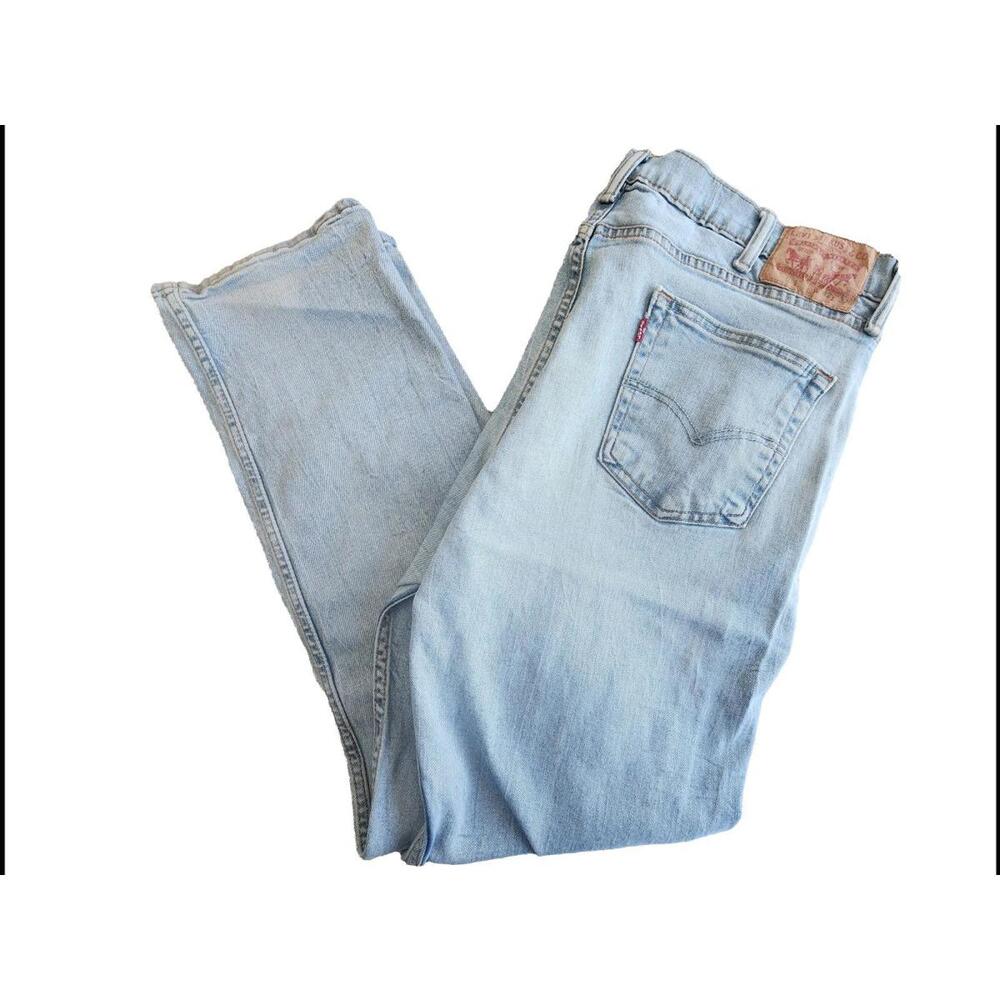 Vintage Y2k Look Levi 511 Distressed Light Wash Blue Jeans 42x32